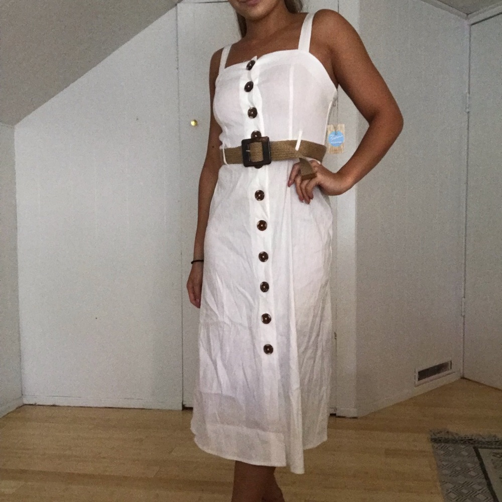 Beachy woven midi dress